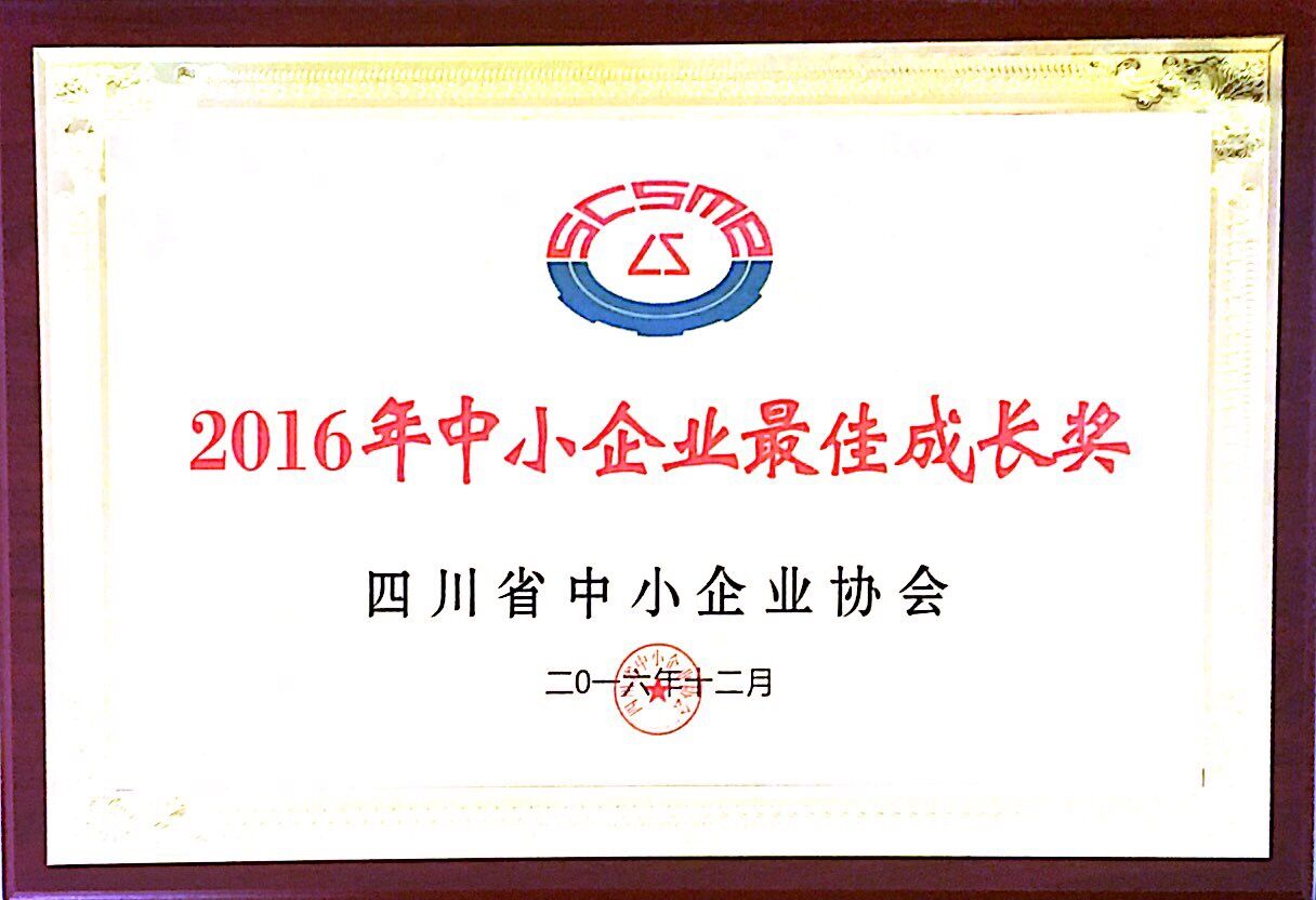 2016年中小企业最佳成长奖